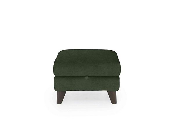 Jules Fabric Storage Stool  Olive Green | Bed Sava