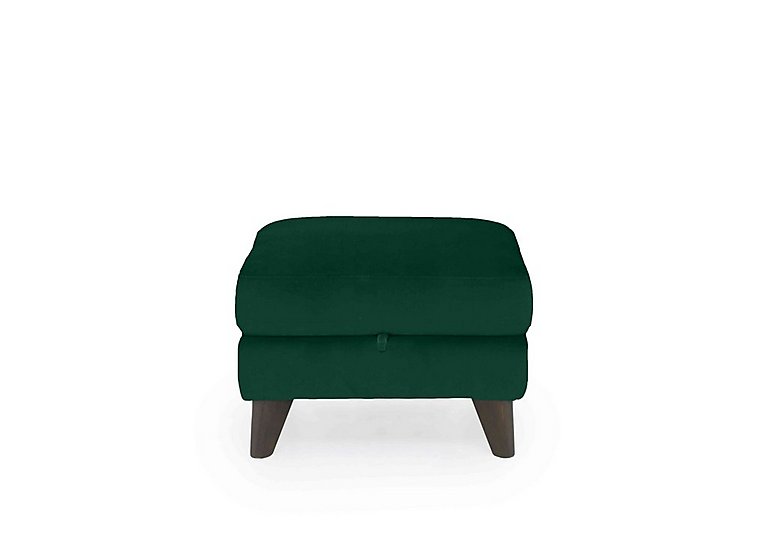Jules Fabric Storage Stool - Emerald Green