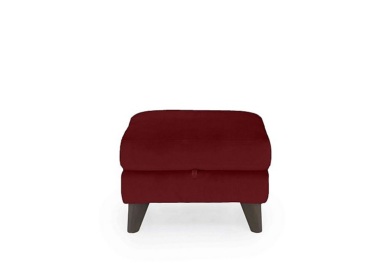 Jules Fabric Storage Stool - Burgundy