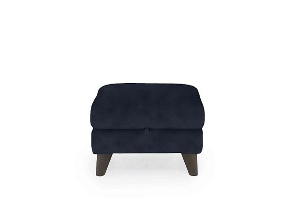 Jules Fabric Storage Stool  R15 Navy Blue | Bed Sava