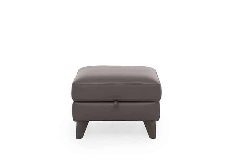 World of Leather - Jules HW Leather Storage Stool - Elephant