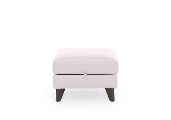 World of Leather  Jules HW Leather Storage Stool  Star White | Bed Sava
