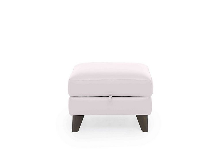 World of Leather - Jules HW Leather Storage Stool - Star White
