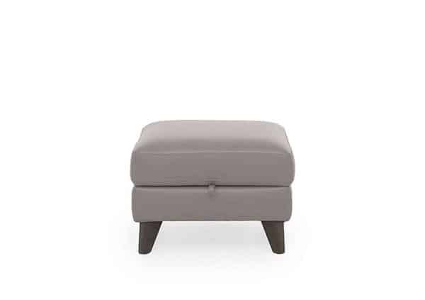 World of Leather  Jules HW Leather Storage Stool  Feather | Bed Sava