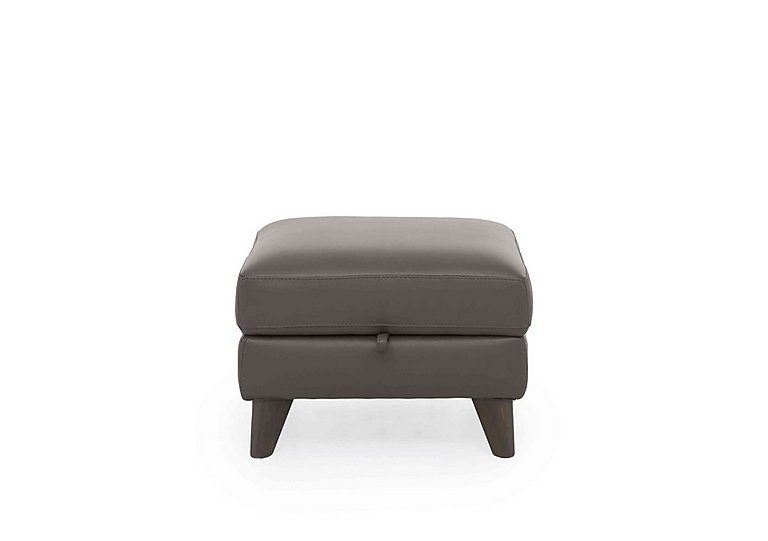 World of Leather - Jules NC Leather Storage Stool - NC Elephant