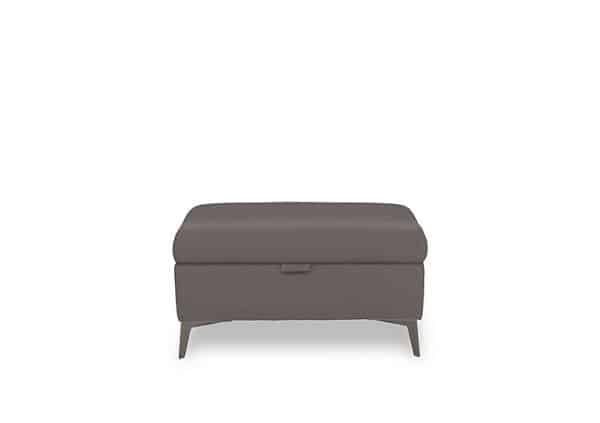 Ezra Leather Storage Footstool  Elephant | Bed Sava