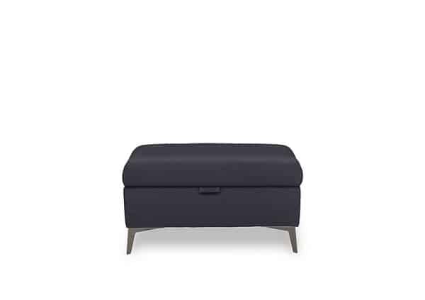 Ezra Leather Storage Footstool  Lavender Grey | Bed Sava