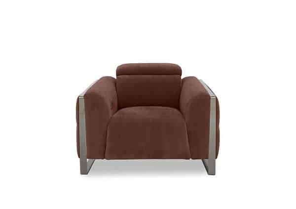 Gisella Fabric Power Recliner Chair with Power Headrest  Manhattan Burnt Sienna | Bed Sava