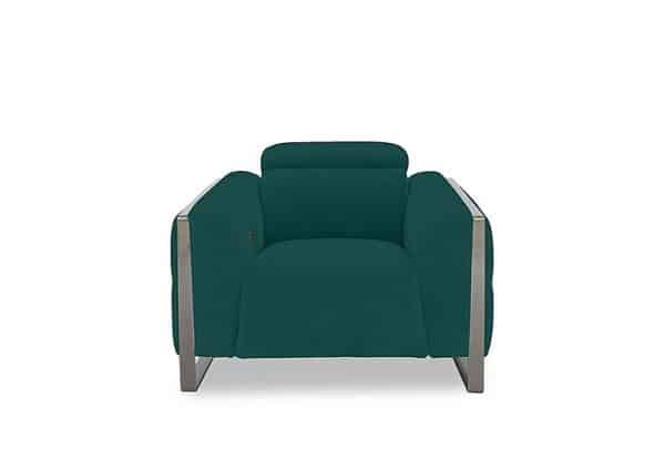 Gisella Fabric Power Recliner Chair with Power Headrest  Opulence Teal | Bed Sava