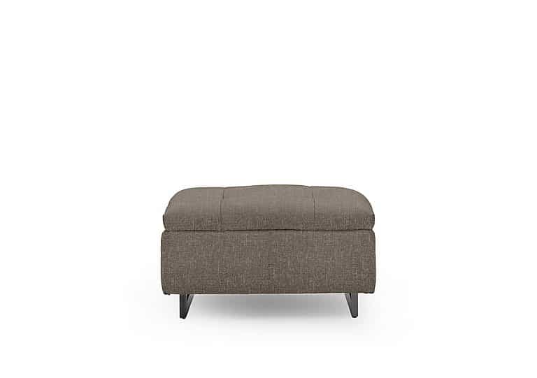 Gisella Fabric Large Footstool - Anivia Brown