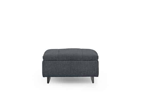 Gisella Fabric Large Footstool  Anivia Dark Grey | Bed Sava