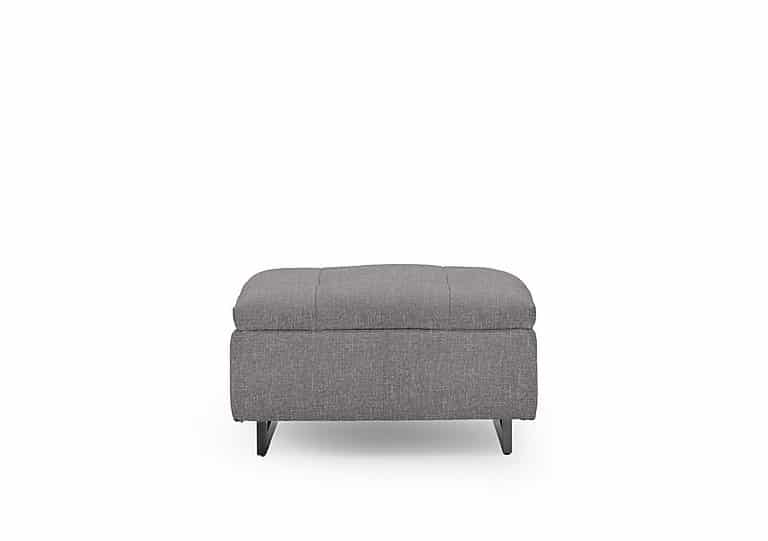 Gisella Fabric Large Footstool - Anivia Grey