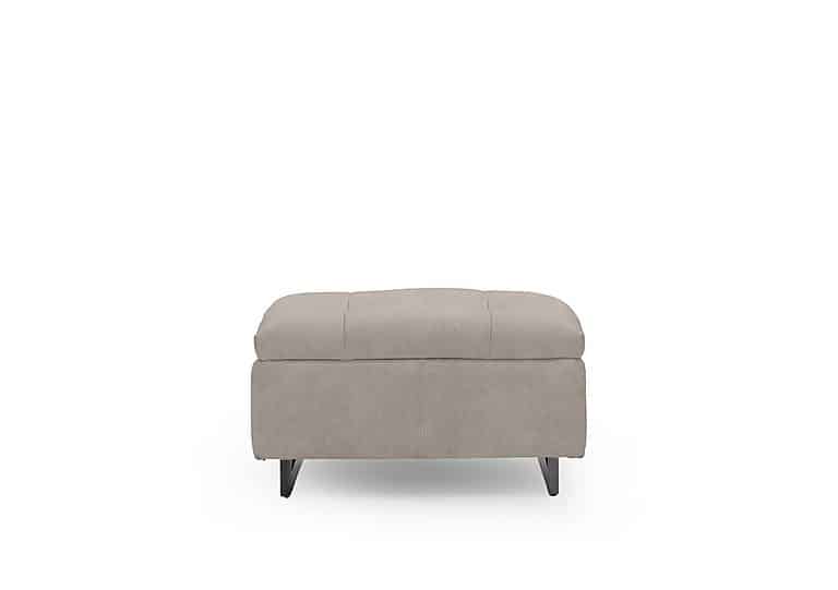 Gisella Fabric Large Footstool - Dexter Ivory
