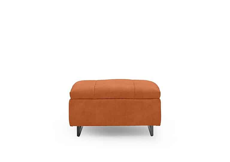 Gisella Fabric Large Footstool - Dexter Pumpkin