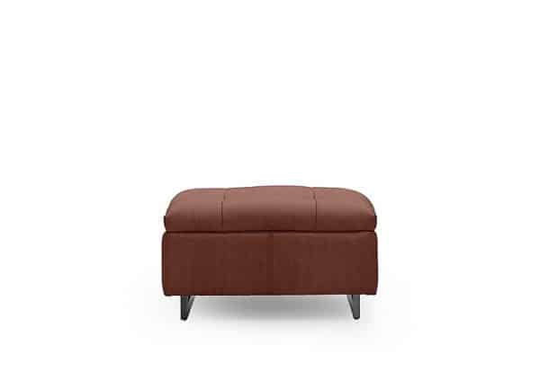 Gisella Fabric Large Footstool  Manhattan Burnt Sienna | Bed Sava