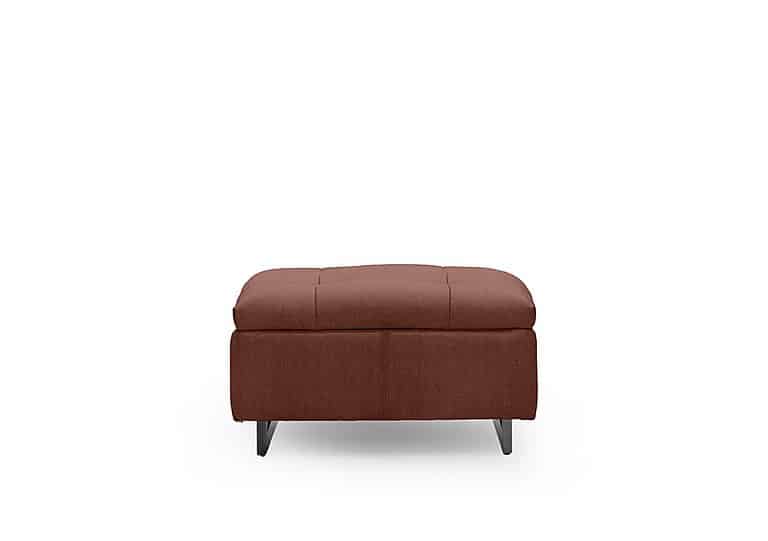 Gisella Fabric Large Footstool - Manhattan Burnt Sienna