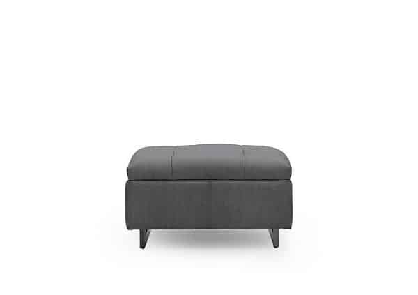Gisella Fabric Large Footstool  Manhattan Charcoal | Bed Sava