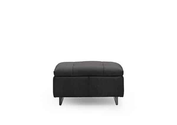 Gisella Fabric Large Footstool  Manhattan Indigo | Bed Sava