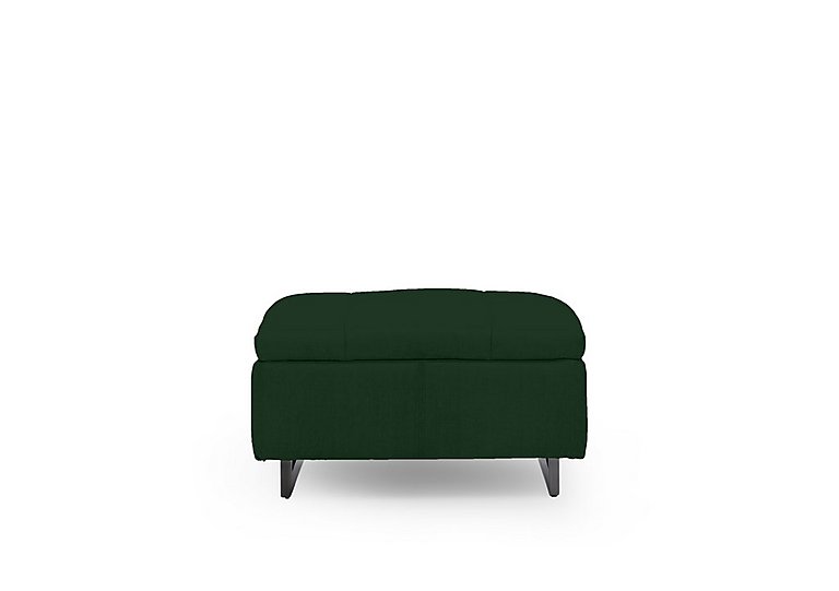 Gisella Fabric Large Footstool - Bottle Green