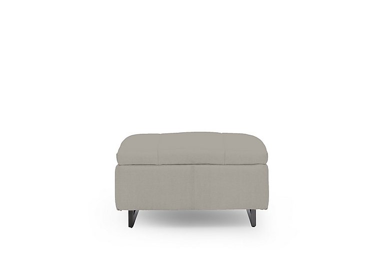 Gisella Fabric Large Footstool - Opulence Silver