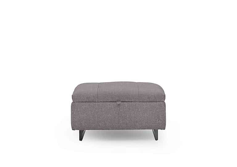 Gisella Fabric Storage Footstool - Anivia Grey