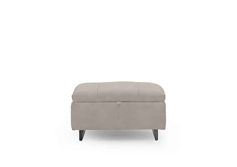 Gisella Fabric Storage Footstool - Dexter Ivory