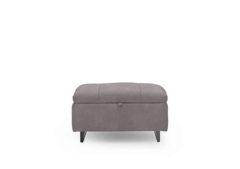 Gisella Fabric Storage Footstool - Dexter Mocha