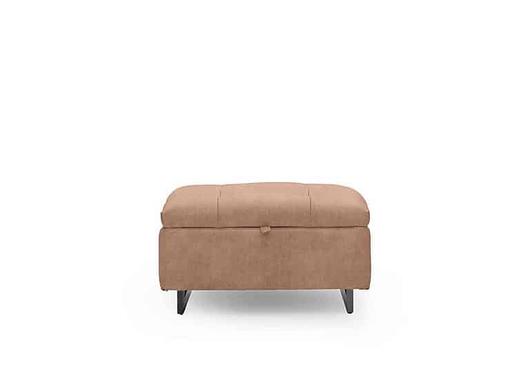 Gisella Fabric Storage Footstool - Dexter Sand