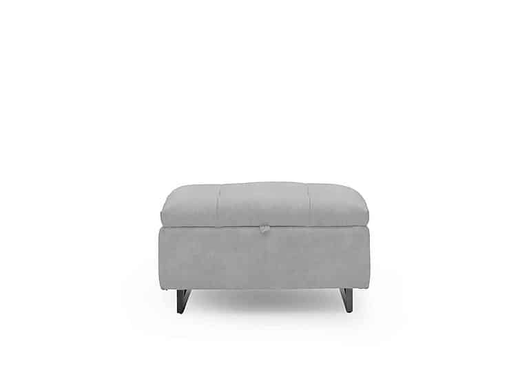 Gisella Fabric Storage Footstool - Dexter Smoke