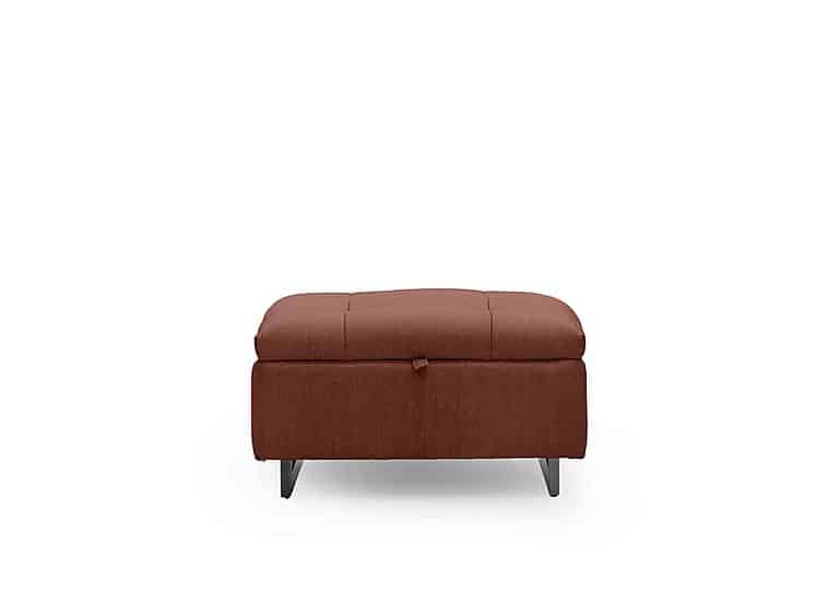 Gisella Fabric Storage Footstool - Manhattan Burnt Sienna