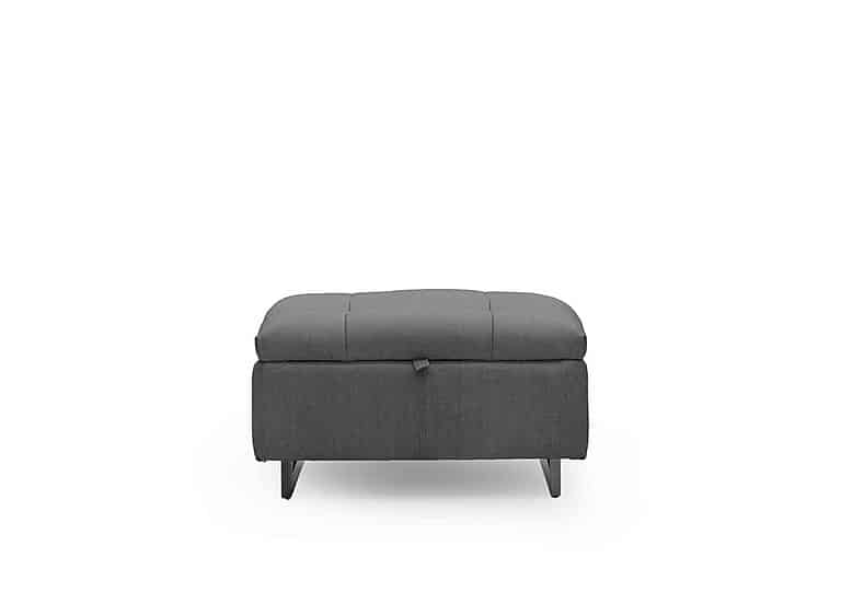 Gisella Fabric Storage Footstool - Manhattan Charcoal