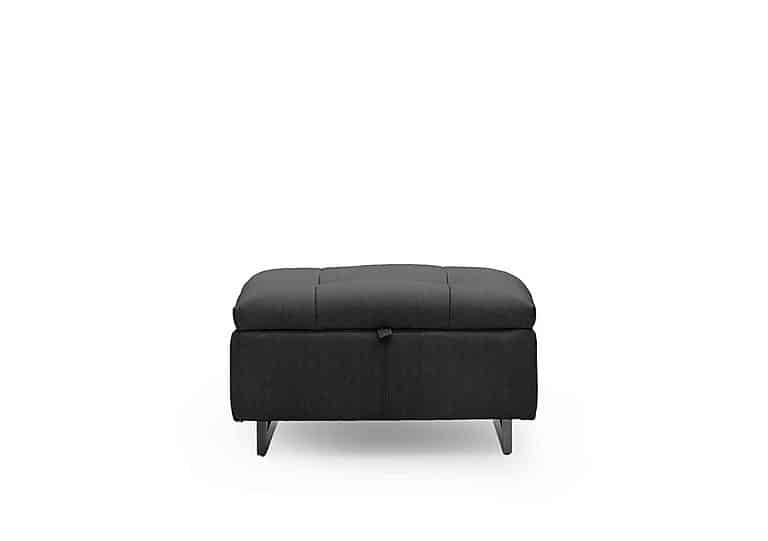 Gisella Fabric Storage Footstool - Manhattan Indigo