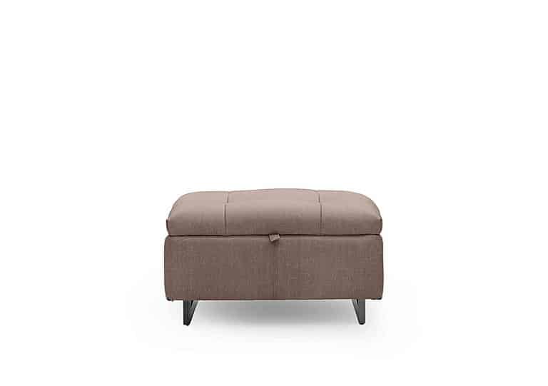 Gisella Fabric Storage Footstool - Manhattan Nutmeg