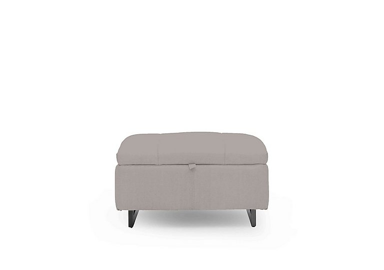 Gisella Fabric Storage Footstool - Opulence Silver