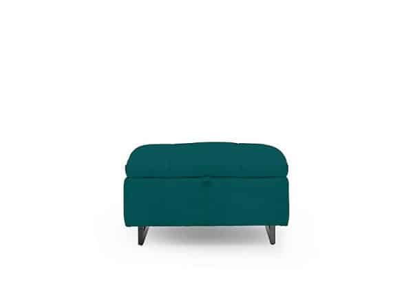 Gisella Fabric Storage Footstool  Opulence Teal | Bed Sava