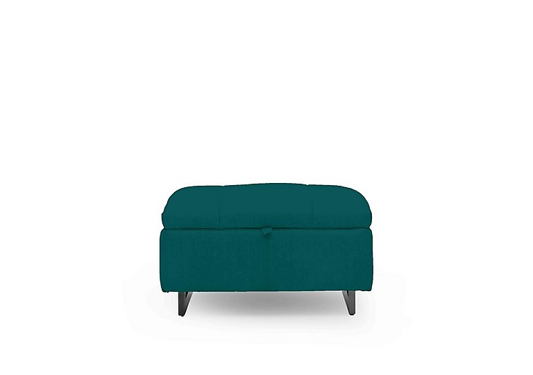 Gisella Fabric Storage Footstool - Opulence Teal