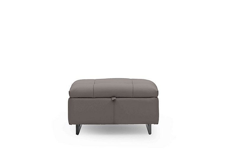 Gisella Leather Storage Footstool - Elephant