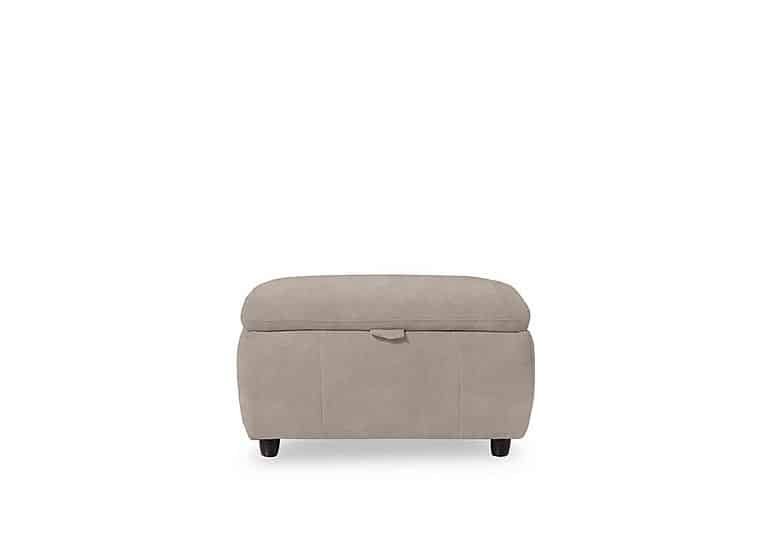 Inca Fabric Storage Footstool - Dexter Ivory