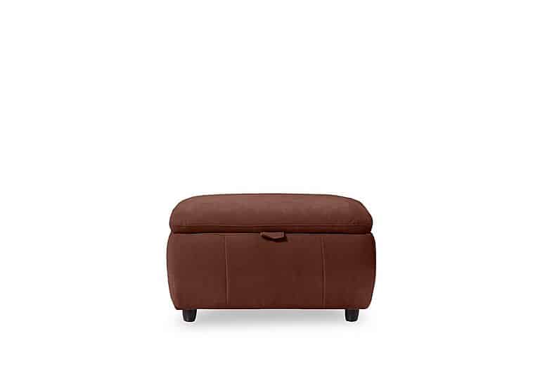 Inca Fabric Storage Footstool - Manhattan Burnt Sienna