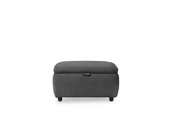 Inca Fabric Storage Footstool  Manhattan Charcoal | Bed Sava