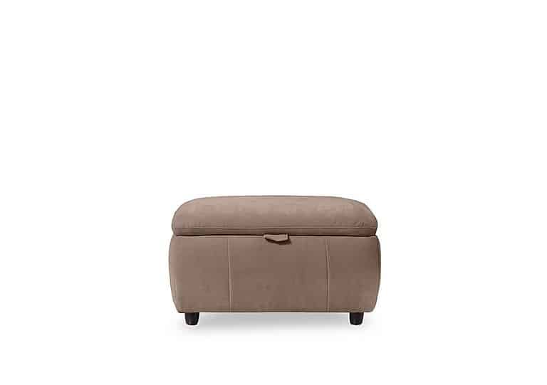 Inca Fabric Storage Footstool - Manhattan Nutmeg