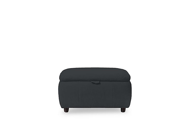 Inca Fabric Storage Footstool - Opulence Charcoal