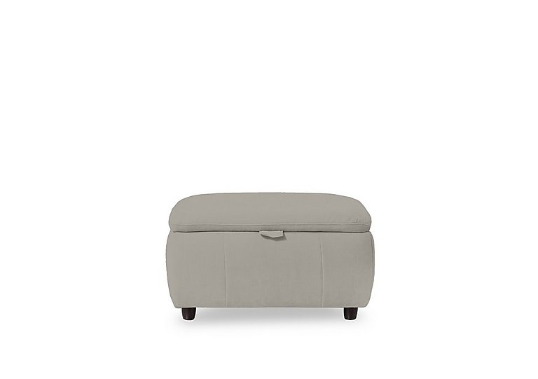 Inca Fabric Storage Footstool - Opulence Silver
