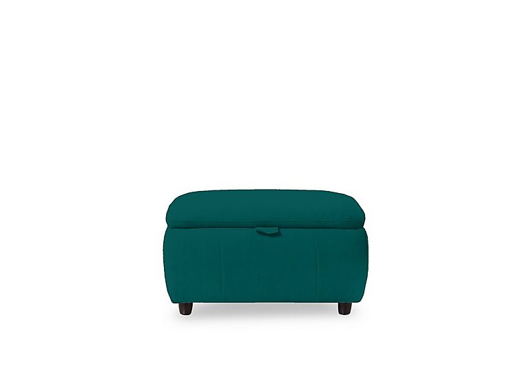Inca Fabric Storage Footstool - Opulence Teal