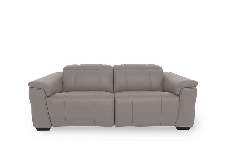Inca NC Leather 3 Seater Power Recliner Sofa with Power Headrests - New Grey