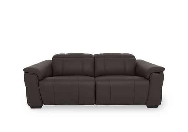 Inca NC Leather 3 Seater Power Recliner Sofa with Power Headrests  Storm | Bed Sava