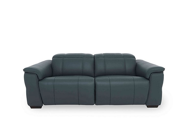 Inca NC Leather 3 Seater Power Recliner Sofa with Power Headrests - Peacock