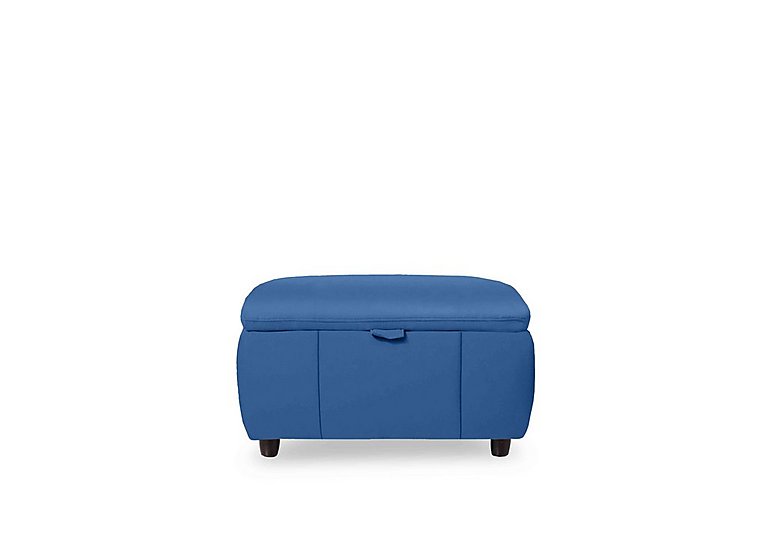 Inca NC Leather Storage Footstool - Aegean