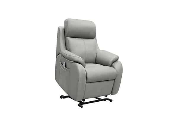 G Plan  Kingsbury Small Leather Lift and Rise Chair  Texas Charcoal | Bed Sava