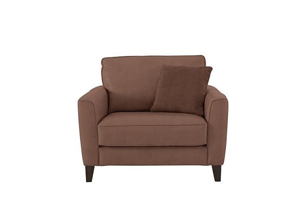 Brondby Fabric Cuddle Chair  Hazelnut | Bed Sava